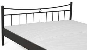 Cadre <span class=keywords><strong>de</strong></span> <span class=keywords><strong>lit</strong></span> moderne en métal <span class=keywords><strong>noir</strong></span> avec tête <span class=keywords><strong>de</strong></span> <span class=keywords><strong>lit</strong></span> et lieu <span class=keywords><strong>de</strong></span> rangement, idéal pour les chambres à coucher. Dimensions: <span class=keywords><strong>160</strong></span>*200cm - Product Image 4