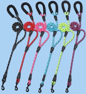 Nylon Rotundity Pet Ropes with Alloy Buckle for <strong>Large</strong> <strong>Dog</strong>,Outdoor Tactical Double Handles Small <strong>Dog</strong> <strong>Leash</strong> With Reflective,150 CM - Product Image 2