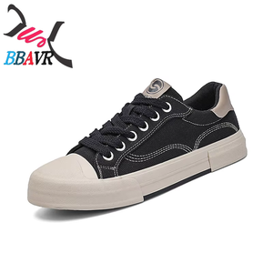 Zapatillas de Lona Transpirables para Hombre - Zapatos de Goma Vulcanizada Sin Cordones para Caminar, Calzado Casual Cómodo para Primavera/Otoño - Product Image 1