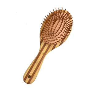 Personalisierbare Haarbürste aus natürlichem Bambusholz mit Wildschweinborsten, Luftkissen-Massagefunktion und Kopfhautpflege - Product Image 5