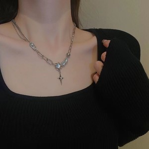 Collar <span class=keywords><strong>de</strong></span> Clavícula con <span class=keywords><strong>Piedra</strong></span> Lunar <span class=keywords><strong>de</strong></span> Diseño Moderno <span class=keywords><strong>para</strong></span> Mujer, Accesorios <span class=keywords><strong>de</strong></span> Moda con Colgante <span class=keywords><strong>de</strong></span> Luz Estelar - Product Image 2