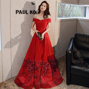 2020 <span class=keywords><strong>Amanda</strong></span> Novias فاخرة بكسرات حمراء مع حمالات كتف مكشوفة, - Product Image 3