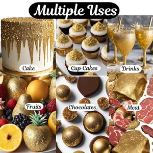 Vente en gros de paillettes d'or comestibles de qualité alimentaire Poudre d'or pour <span class=keywords><strong>boisson</strong></span> Pigment de boulangerie Paillettes comestibles Or Colorant alimentaire pour <span class=keywords><strong>boisson</strong></span> - Product Image 6