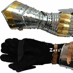 ถุงมือเหล็กยุคกลางถุงมือเกราะอัศวินสวมใส่ได้สำเนียงทองเหลืองสำหรับการเฉลิมฉลองเทศกาลอีสเตอร์คริสต์มาส - Product Image 1