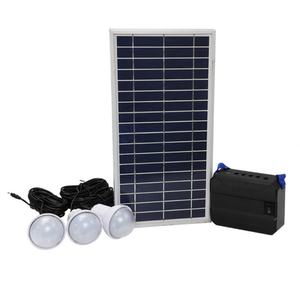 Sistema de Energía Solar con Panel Solar de 8W/11V y 3 Bombillas LED para Iluminación del Hogar y Carga de Teléfonos - Product Image 4