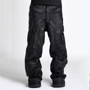 Vêtements de marque OEN, pantalon noir imperméable de haute qualité pour <span class=keywords><strong>homme</strong></span>, taille plus, pantalon en cuir de créateur - Product Image 1