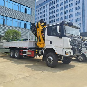 รถบรรทุกติดเครน Shacman 6x4 ขนาด 12 ตัน รถเครนบรรทุกสินค้าพร้อมเครนพับได้แบบ Knuckle Boom มีขาย - Product Image 1