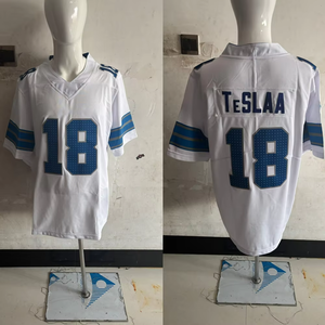 เสื้อผ้ากีฬา Teamcheap ขายดี 18 Isaac Teslaa เสื้อแข่งเย็บปักคุณภาพสูง ลายปักอย่างดี เสื้อรักบี้อเมริกันฟุตบอล - Product Image 4