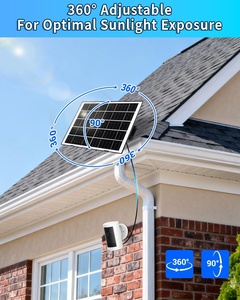 26W 15V Mono Silikon Güneş Paneli Şarj Cihazı Yüksek Dönüşüm Oranı 2 X 13W Çift Kombine Güç, Dış Mekan Güvenlik Kamerası Gücü için - Product Image 2
