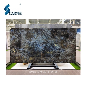 Losa de granito de <span class=keywords><strong>Labrador</strong></span> Esmeralda azul oscuro translúcido de alta calidad para decoración de pared de barra de isla de cocina precios más bajos - Product Image 3
