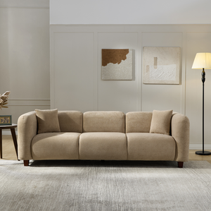 Ensemble de canapés modulaires carrés modernes en velours capitonné, convertibles, pour appartement et hôtel - Product Image 6