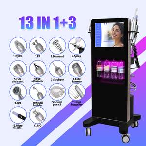 Macchina per la bellezza del viso 16-in-1 per l'idro per la bellezza del viso H2O2 per l'ossigeno e l'idro dermoabrasione per la rimozione dei punti neri - Product Image 1