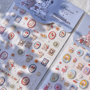 Simpatici adesivi per unghie piccolo orso all'ingrosso per unghie - Product Image 1