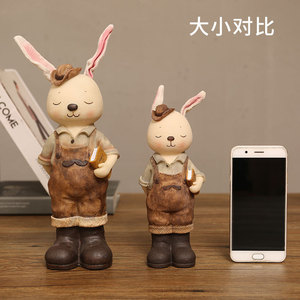 ชุดตุ๊กตากระต่ายมาสเตอร์กู ทำจากเรซิ่น ตกแต่งบ้านสไตล์การ์ตูน เหมาะสำหรับตกแต่งห้องนั่งเล่น - Product Image 3