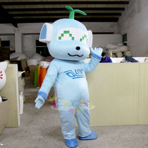 Costume de mascotte sur le thème des plantes bleues personnalisable avec logo de marque, costume de marche unisexe de haute qualité pour adultes pour la promotion de la marque, les fêtes - Product Image 5