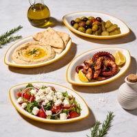Assiette ovale, plat en mélamine résistant au lave-vaisselle, plats et plateaux de service en mélamine incassables et réutilisables, plateau de service en mélamine