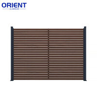 Clôture décorative anti-escalade Poteau en aluminium pour jardin extérieur Latte horizontale Intimité Clôture verte artificielle