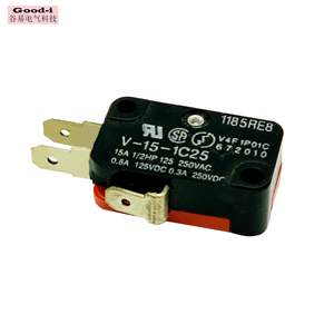 Microinterruptor de Reinicio Automático V-15-1C25, Mini Interruptor de Límite de Botón Pulsador Impermeable con Máximo de 10A Corriente - Product Image 1