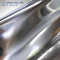 Zwarte PET aluminiumfolie rol, dubbelzijdig composiet, hoge barrière eigenschappen, zilver metallic achterzijde, verpakkingslaminatie, op maat gemaakte OEM