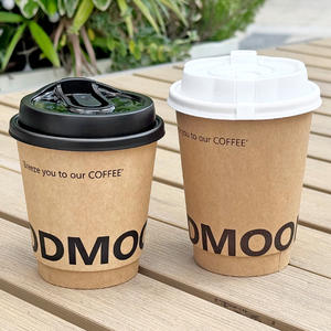 Gobelets jetables personnalisés uniques pour boissons à emporter, gobelets à café en papier kraft, gobelets à jus avec couvercles, fabriqués en Chine par les fabricants de gobelets - Product Image 6