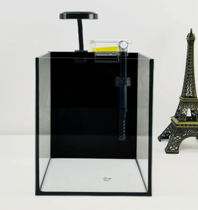 โต๊ะ<span class=keywords><strong>ตู้</strong></span><span class=keywords><strong>ปลา</strong></span>ขนาดเล็กสีขาวพิเศษพร้อมแผ่นรองหลังสีดำสำหรับวางบนโต๊ะ - Product Image 5