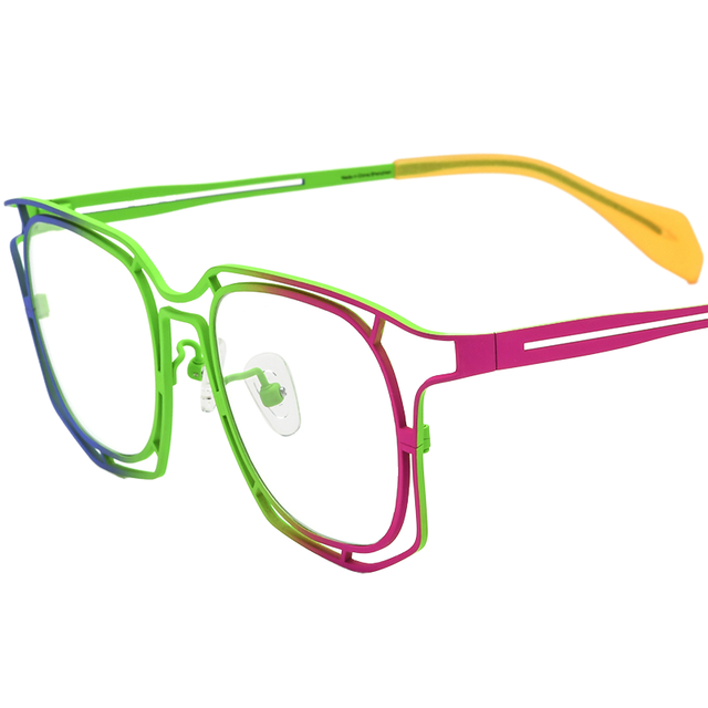 HighQuality Titanium Eyeglasses with Colorful Designer Frames Ready to Ship