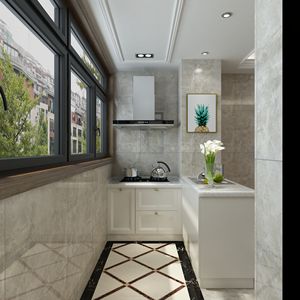 Meuble de cuisine moderne multifonctionnel de luxe léger, îlot de cuisine, table de restaurant, contreplaqué personnalisé, imperméable - Product Image 5