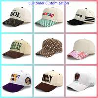 Gorra de Béisbol HBA54 de 5 Paneles con Visera Curva, Estilo Vintage, Personalizada con Bordado Americano, Diseño de Puntos Bicolor para Adultos