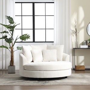 Sillón Reclinable Moderno de <span class=keywords><strong>Tela</strong></span> para Sala de Estar con Diseño de Respaldo Alto, Silla de Ocio Ecológica, Muebles para el Hogar con Patas de Metal - Product Image 1