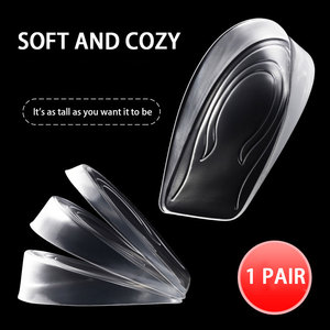 Soletta Rialzante in Silicone, Mezza Soletta Femminile, Strumento Invisibile per Aumentare l'Altezza Maschile con Assorbimento degli Urti, Cuscinetto Trasparente per Tallone - Product Image 2