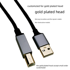 Câble <span class=keywords><strong>USB</strong></span> 2.0 mâle vers <span class=keywords><strong>USB</strong></span> <span class=keywords><strong>B</strong></span> mâle <span class=keywords><strong>MIDI</strong></span> pour imprimante/ordinateur, tressé en nylon plaqué or de haute qualité, application pour petites commandes personnalisées - Product Image 6