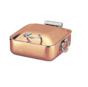 Plat de buffet en cuivre couleur rose rouge - Product Image 1