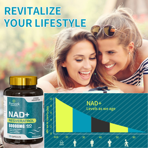 Perseek OEM nhãn hiệu riêng liposomal <span class=keywords><strong>nicotinamide</strong></span> <span class=keywords><strong>riboside</strong></span> NAD + máy tính bảng cho người lớn vẻ đẹp năng lượng hỗ trợ 500mg mỗi máy tính bảng 120 - Product Image 3