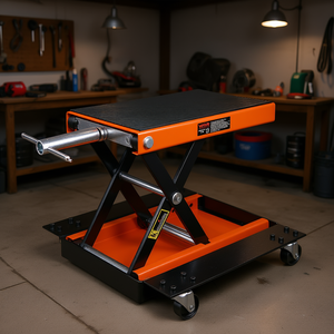 Mesa elevadora de tijera Vevor con capacidad de 240 kg, construcción eléctrica de acero, plataforma ancha para reparación de motocicletas y vehículos todoterreno. - Product Image 2