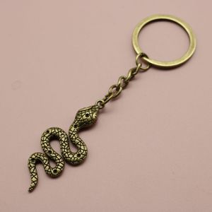 Porte-clés Serpent Texturé en Spirale, Alliage de Zinc Bronze Antique, Accessoire Serpent pour Cadeaux d'Éleveurs de Reptiles - Product Image 6