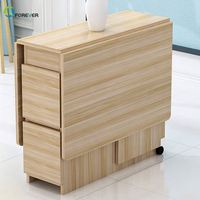 AILICHEN Table à manger et chaises pliantes en bois, design créatif, simple et moderne