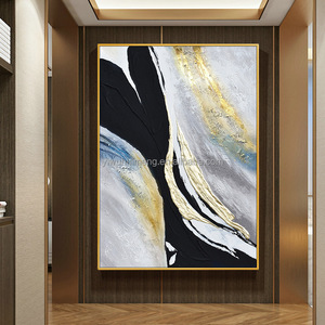 <span class=keywords><strong>Dipinto</strong></span> a mano su <span class=keywords><strong>tela</strong></span> moderna <span class=keywords><strong>dipinto</strong></span> a olio astratto di alta qualità nuvole di <span class=keywords><strong>mare</strong></span> 100% lamina d'oro decorazione artistica da parete pittura moderna fatta a mano - Product Image 4