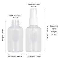 Flacon pulvérisateur à fine brume personnalisé 60 ml Transparent clair pour l'hydratation du visage et la mise en marque des produits cosmétiques