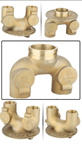 Raccords d'hydrant avec clapet 4 pouces rainurés x 2 1/2 pouces x 2 1/2 pouces Str. Corps de cloche à bascule en laiton - Product Image 2