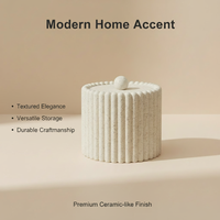 Contenitore Porta Cotonetti in PP Antipolvere Multifunzione per Scuola e Bagno, Dispenser con Coperchio per Qtip, Scatola di Stoccaggio Nordica Scanalata