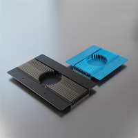 Disipador de Calor LED de la Serie 6000 con Diseño Híbrido Soldado/Rectificado/Extruido, con Servicios de Corte y Soldadura, de Aluminio