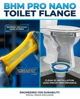 Joint d'étanchéité haute élasticité BHM Pro Nano pour toilettes, anti-fuite, anti-odeur, anti-insectes, durée de vie 10 ans pour le Brésil/le Pérou