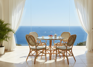 Elegante y Compacto Juego de Comedor de Mimbre/Ratán Estilo Bistró Asiático Jamaica para un Hogar Confortable, Muebles para Apartamentos, Hoteles y Espacios en Indonesia - Product Image 5