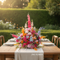 Centres de table de mariage Qingdao Zike, rose bonbon, faits à la main, en soie artificielle, bouquets de fleurs artificielles pour la décoration de fête de mariage