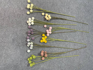 Offre Spéciale – Fleurs Artificielles <span class=keywords><strong>Billy</strong></span> Ball, 7 Tiges, 7 Têtes, 62 cm – Fleurs Boules Dorées pour Décoration Mariage, Maison, Fête, Festival, Vacances - Product Image 5
