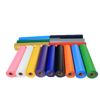 Film de transfert thermique PVC HTV en rouleau 12 pouces x 10 pieds pour t-shirts, vêtements, logos, lettrage, bricolage, artisanat, découpe au plotter