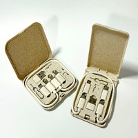 Adaptateur intelligent multifonctionnel officiel 6 en 1, boîte de rangement pour cartes, câble de données USB, kit adaptateur de câble de charge USB