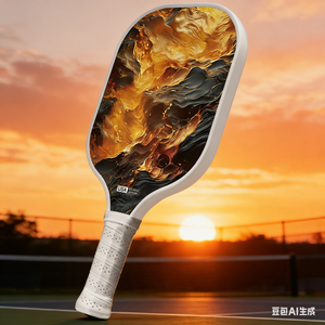 Raquette de pickleball portable FitSpark Professional Dragon en fibre de carbone brute texturée, surface rugueuse, approuvée USAPA pour le divertissement - Product Image 1