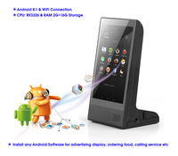 Nouveau alimenté par batterie 8 pouces Android Wifi support de Table haut Lcd signalisation numérique affichage publicitaire lecteur chargeur de téléphone cadre Photo