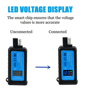 Waterproof Motorcycle USB Charger SAE to Dual QC3.0 Fast Charge <b>Adapter</b> with LED Voltage Display 12V 24V - Product Image 2